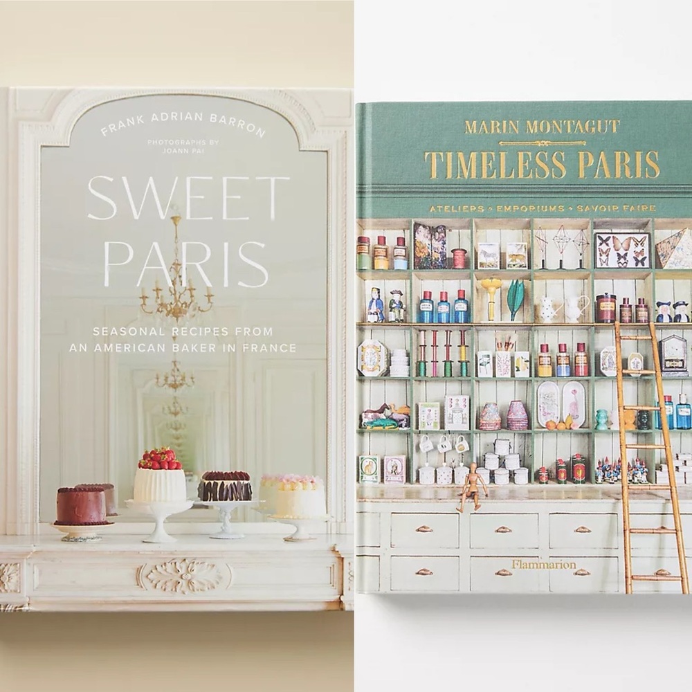 Anthropologie Paris themed coffee table books